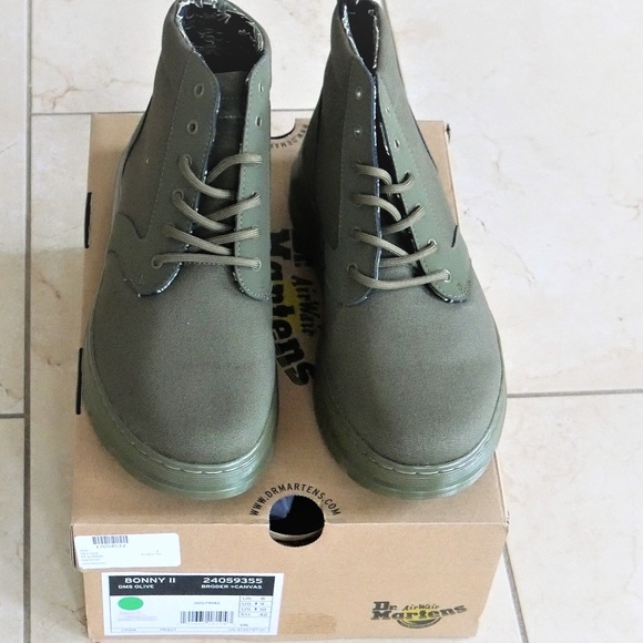 Dr. Martens Olive Green Bonny II Mid Boots, Sz 11 - Picture 5 of 10
